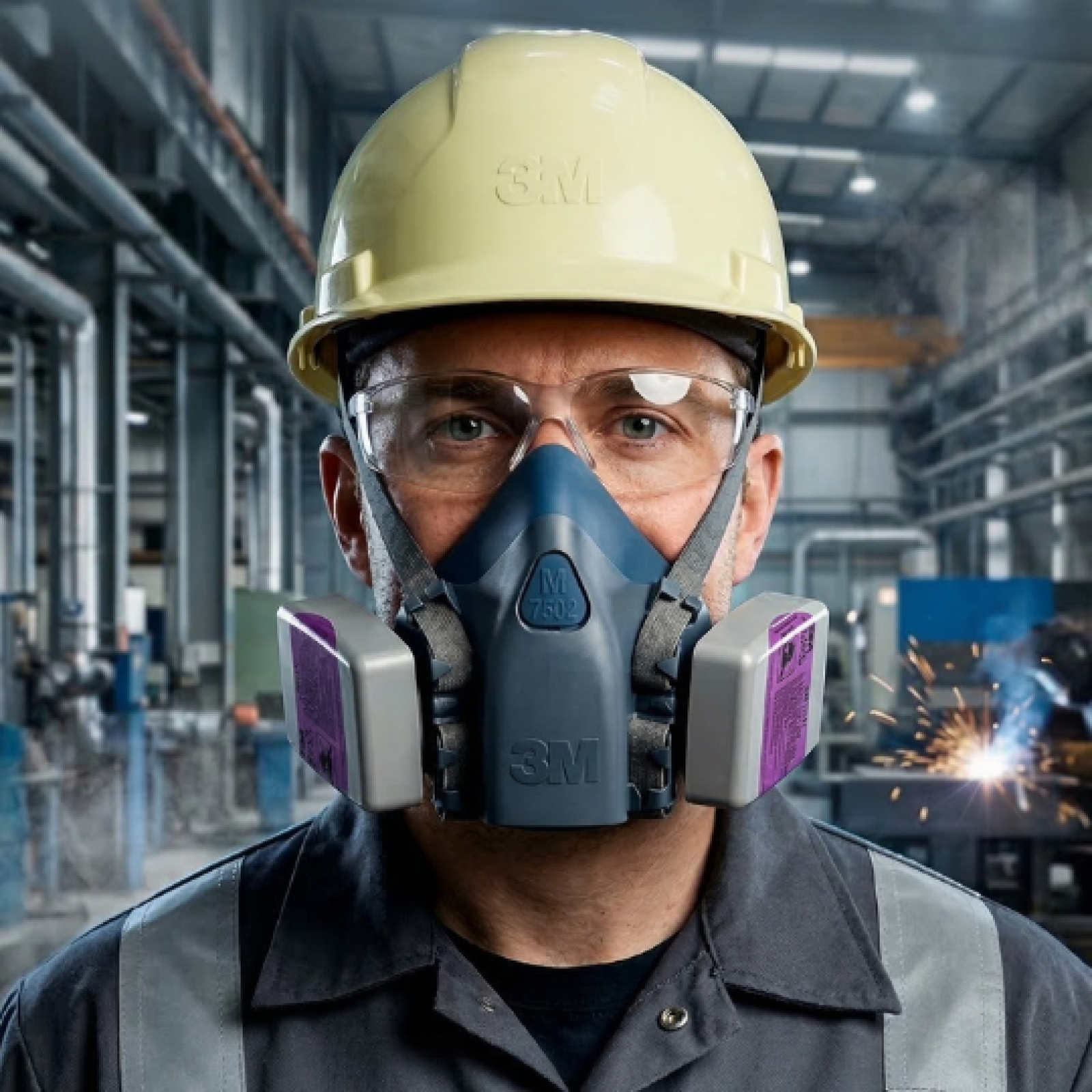 Respirador 3M-7502 Media Cara Siliconado
