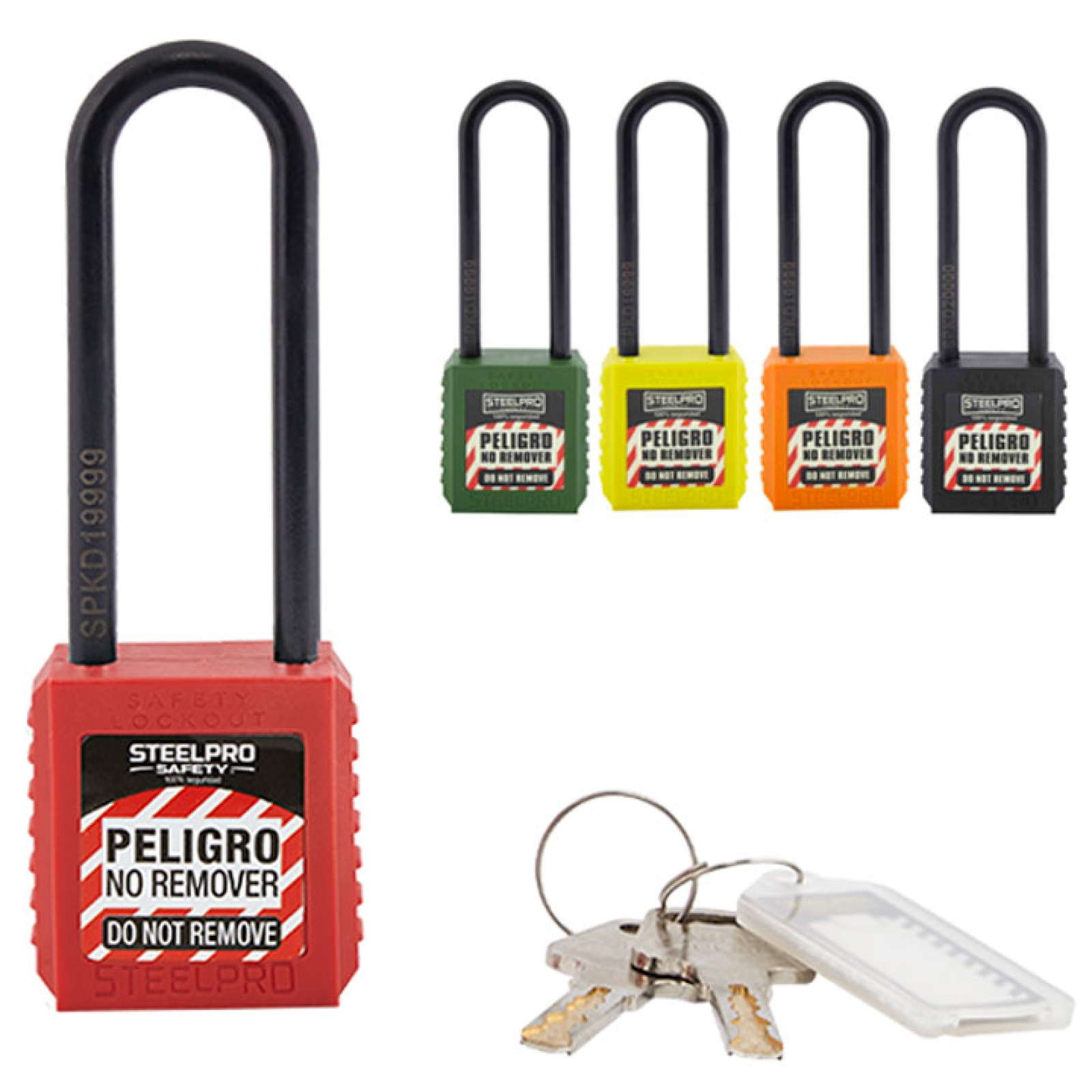 Candado Grillete Long Nylon Steelpro