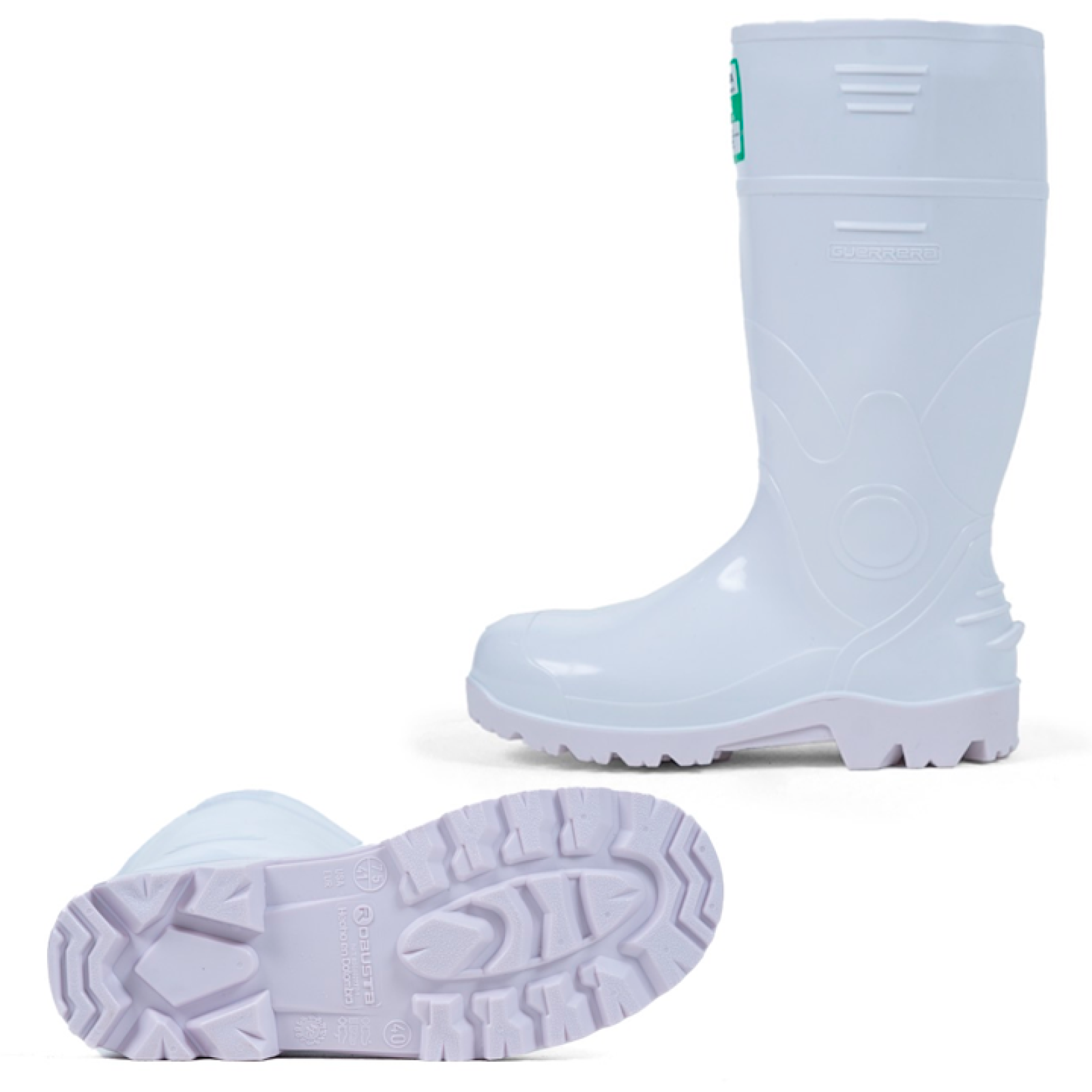 Calzado - Bota Robusta Guerrera PVC Blanca Puntera